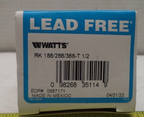 Watts Regulator Repair Kit for 1/2" 188A/288A/388A 0887171
